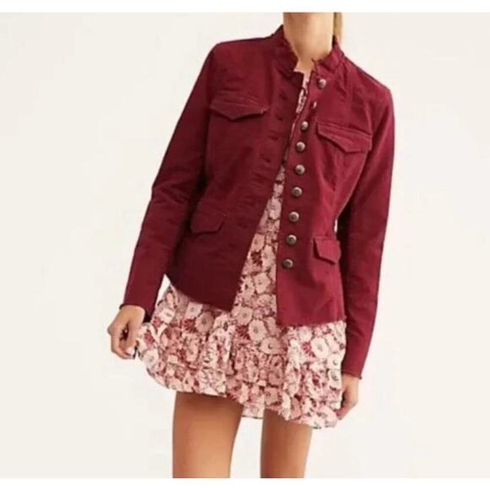Free people M Red Ella women's utility Jacket